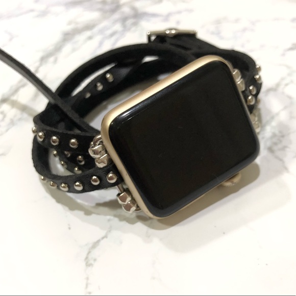 {LENNON}  Apple Watch Band Wrap leather studded - Picture 3 of 8